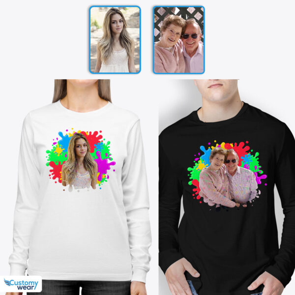 Trending Birthday Gifts: Custom Photo T-Shirt for Grandparents | Personalized Memories Custom arts - Color Splash www.customywear.com