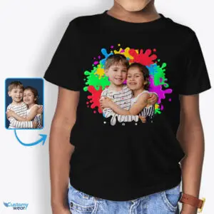 Trending Birthday Gifts: Personalized Custom Photo T-Shirt for Your Children Siblings Custom arts - Color Splash www.customywear.com