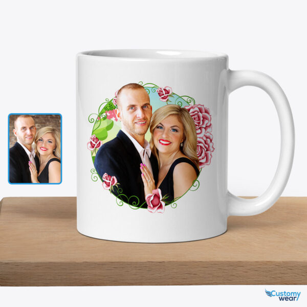 Custom Anniversary Mug: Personalized Gift for Boyfriend and Husband Custom arts - Floral Design www.customywear.com