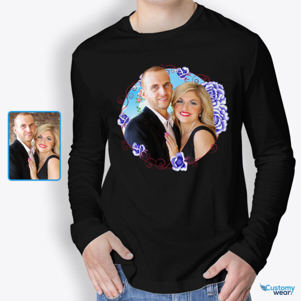 Personalized Photo T-Shirt for Birthday – Gifts for Boyfriend, Husband, Men Custom arts - Floral Design www.customywear.com