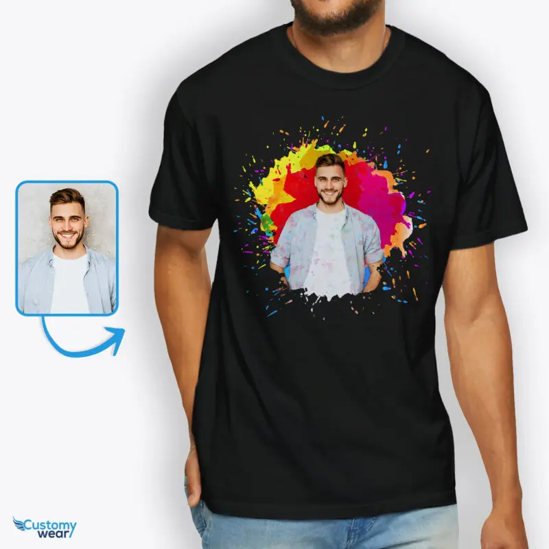 Memorable Personalized Gift: Custom Image T-Shirt for Brothers Custom arts - Color Splash www.customywear.com