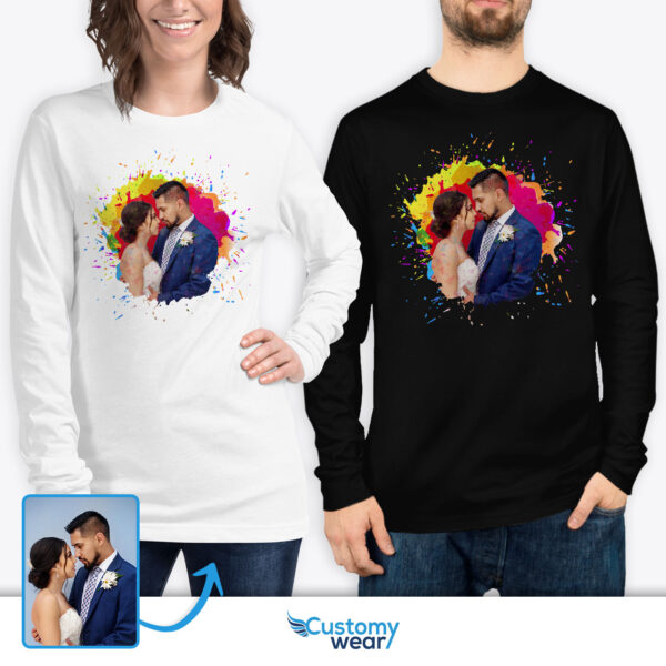 Cherished Memories Custom Image T-Shirt for Loving Couples – Ideal Valentine’s Day Gift Custom arts - Color Splash www.customywear.com