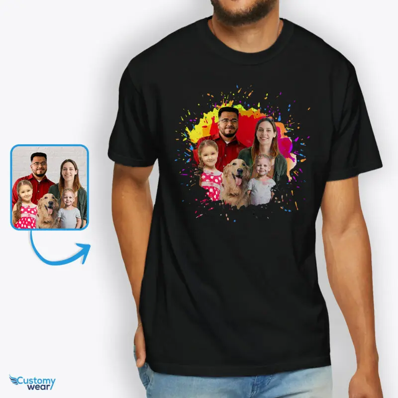 Personalized Valentine’s Day Gift for Husband – Custom Image T-Shirt for Your Special Moments Custom arts - Color Splash www.customywear.com