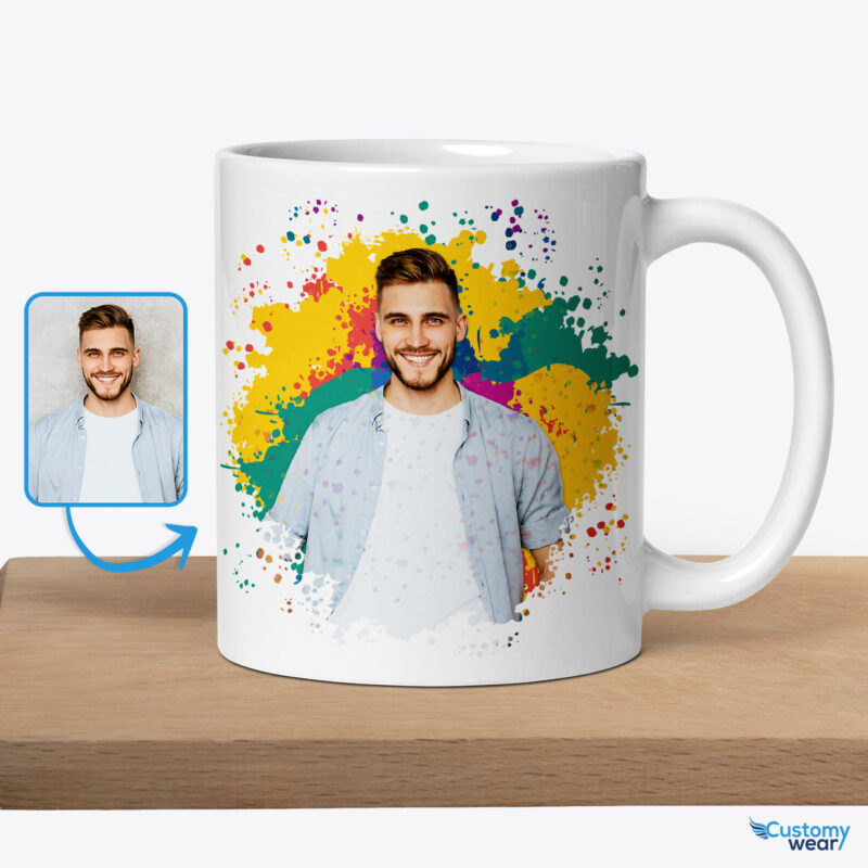 Personalized Custom Picture Mug for Boyfriend: Unique Anniversary Gifts | Cherish Your Memories Together Custom arts - Color Splash www.customywear.com