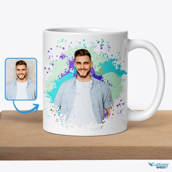 Personalized Custom Photo Mug for Future Husband | Engagement Special Gifts Custom arts - Color Splash www.customywear.com