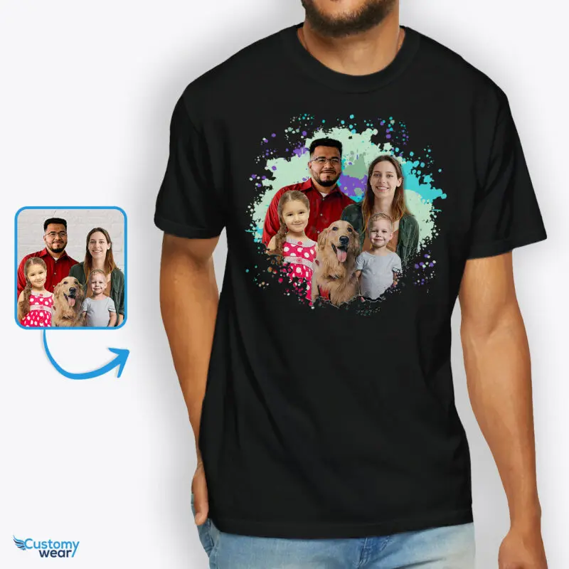 Personalized Custom Photo T-Shirt for Family Reunion | Special Gifts for Parents Custom arts - Color Splash www.customywear.com