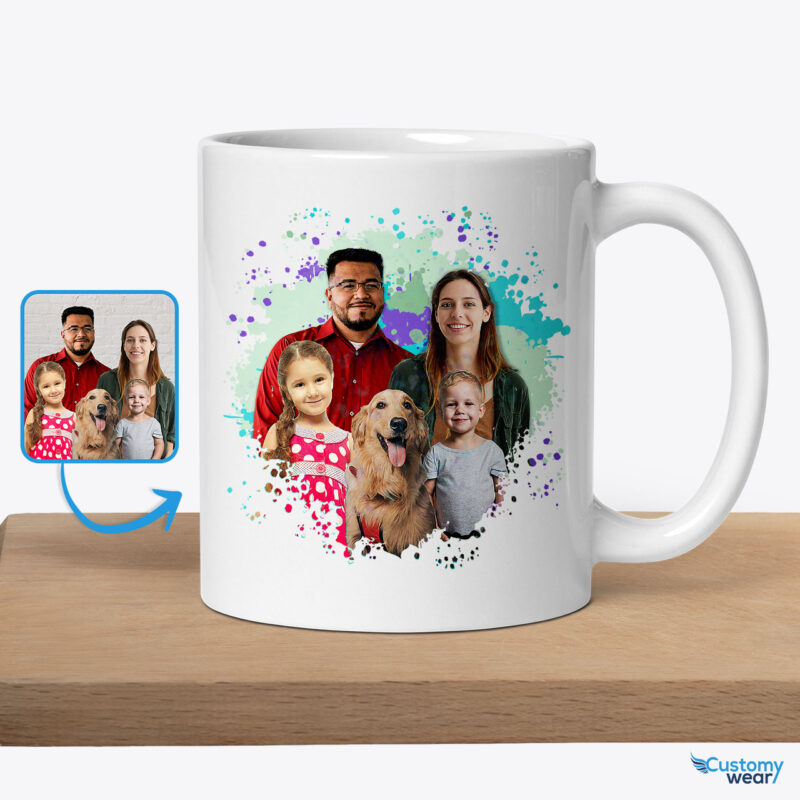 Custom Photo Mug for Cherished Family Members Reunion | Unique Special Gifts Custom arts - Color Splash www.customywear.com