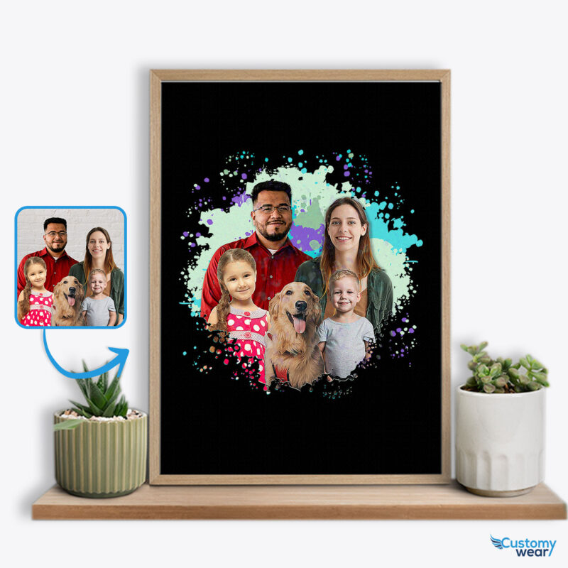Custom Family Reunion Photo Poster | Personalized Gift for Special Occasions Custom arts - Color Splash www.customywear.com