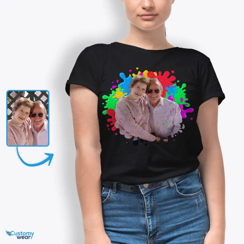 Trending Birthday Gifts for Wifey: Personalized Custom Photo T-Shirt Custom arts - Color Splash www.customywear.com