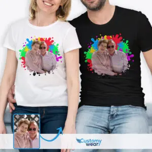 Trending Birthday Gifts for Men: Personalized Custom Photo T-Shirt Expressions Custom arts - Color Splash www.customywear.com