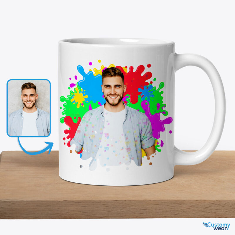 Personalized Photo Mug – Unique Birthday Gift for Your Boyfriend | Customized Keepsake with Trending Designs Custom arts - Color Splash www.customywear.com