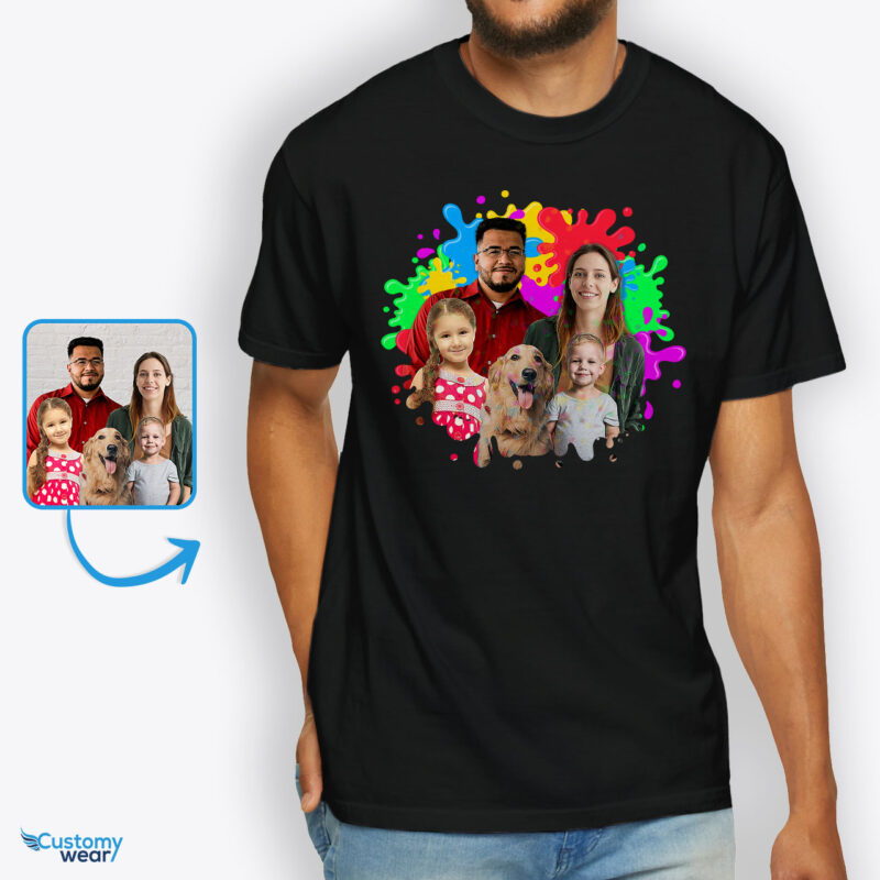 Personalized Custom Photo T-shirt for Family Members | Trending Birthday Gifts of Cherished Moments Custom arts - Color Splash www.customywear.com
