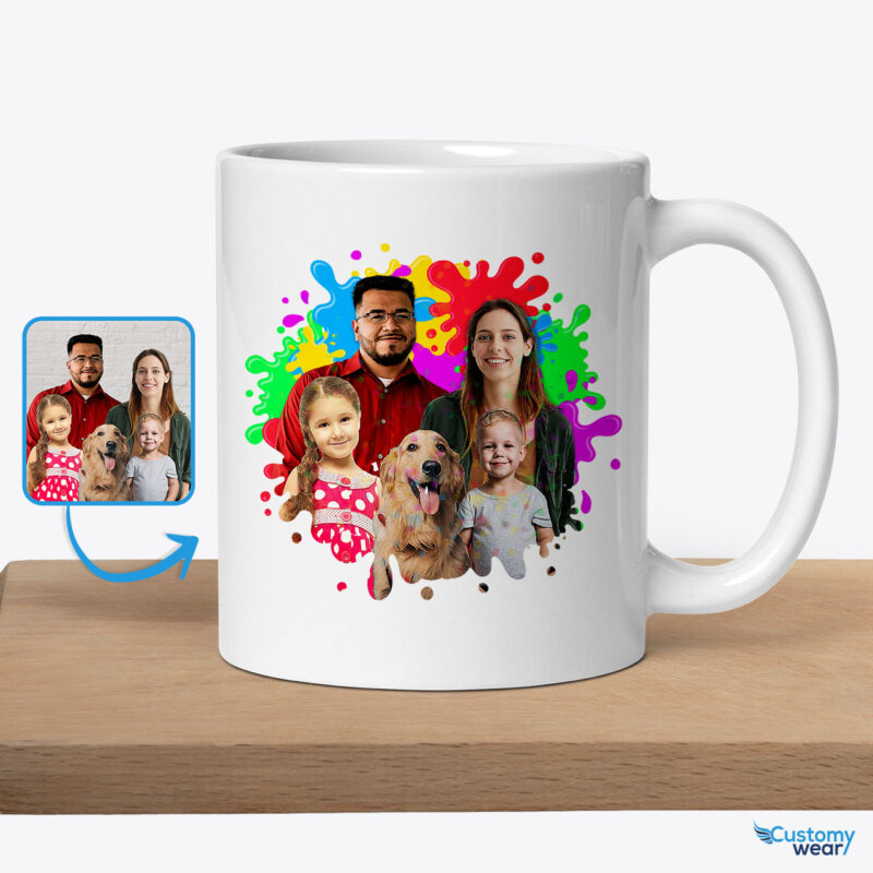 Trending Birthday Gifts: Personalized Custom Photo Mug for Grandparents Custom arts - Color Splash www.customywear.com