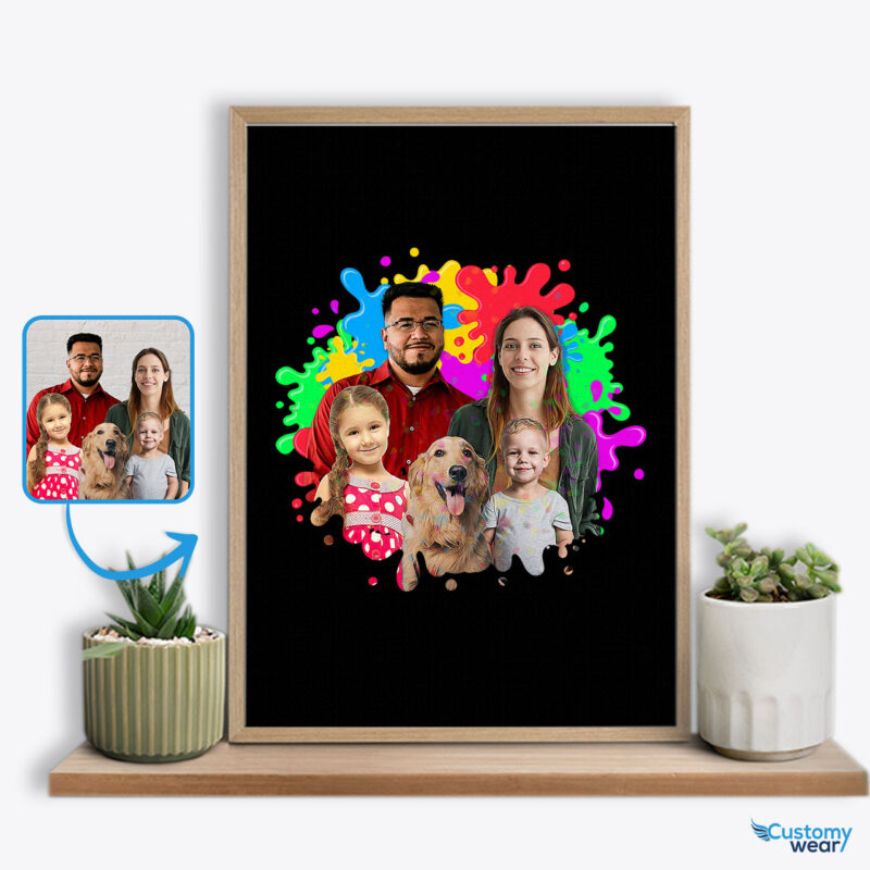 Cherished Memories Custom Photo Poster for Family-Loving Parents | Trending Birthday Gifts of Love and Unity Custom arts - Color Splash www.customywear.com