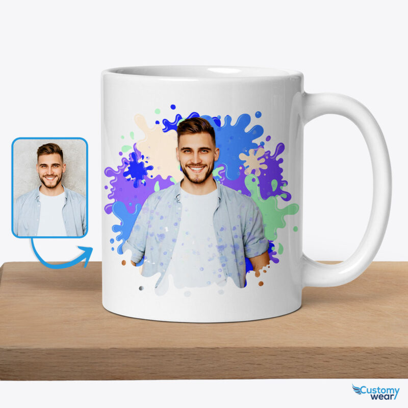 Personalized Custom Mug for Boyfriend: Design Your Gift of Love Custom arts - Color Splash www.customywear.com