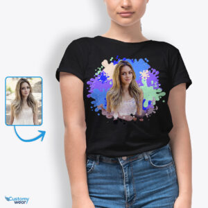 Personalized Custom T-Shirt for Girlfriend: Design Your Own Tee Shirt Love Story Custom arts - Color Splash www.customywear.com