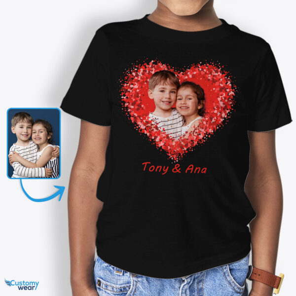 Customized Photo Tee for Kids – Flower Heart Power Custom arts : Flower heart www.customywear.com