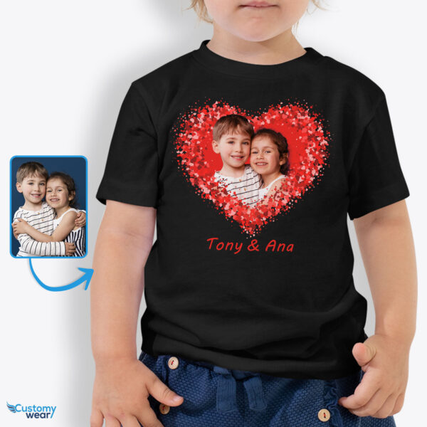 Customized Photo Tee for Toddlers – Heart Flower Power Custom arts : Flower heart www.customywear.com