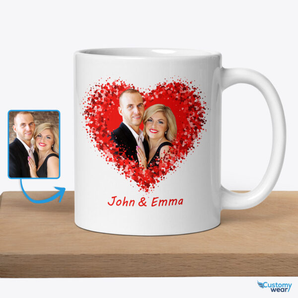 For Them: Valentines Flowers Custom Photo Mug – Eternal Love Custom arts : Flower heart www.customywear.com