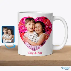 Holiday Magic for Kids: Personalized Custom Roses Mug Custom arts : Flower heart www.customywear.com