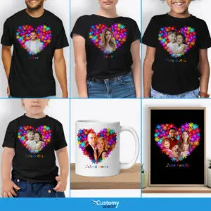 Custom Tee for Wife: Unique Valentine’s Day Gift Inspiration Custom arts : Flower heart www.customywear.com