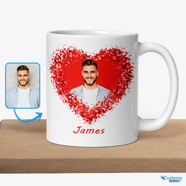 Valentines Flowers Mug for Boyfriend: Capturing Your Love Story Custom arts : Flower heart www.customywear.com