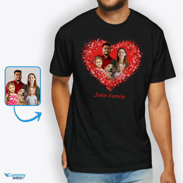 Celebrate Dad: Valentines Flowers Tee – Personalized Gift for Him Custom arts : Flower heart www.customywear.com