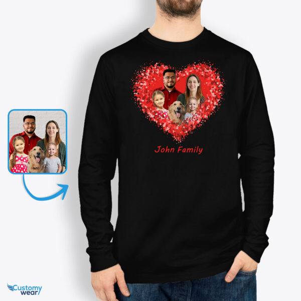 Celebrate Grandpa: Valentines Flowers Tee – Personalized Gift for Him Custom arts : Flower heart www.customywear.com