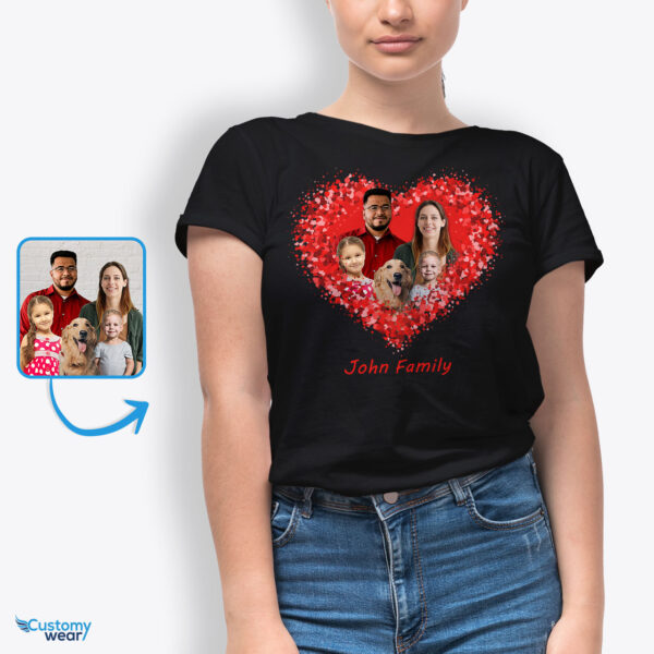 Valentines Flowers Tee for Mom: Capturing Her Love Story Custom arts : Flower heart www.customywear.com