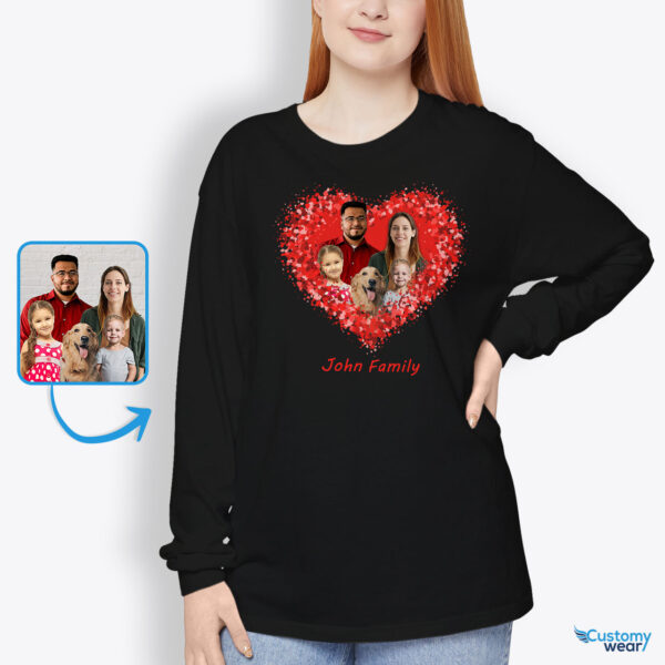 Heartfelt Gift for Grandma: Valentines Flowers Tee – Personalized Elegance Custom arts : Flower heart www.customywear.com