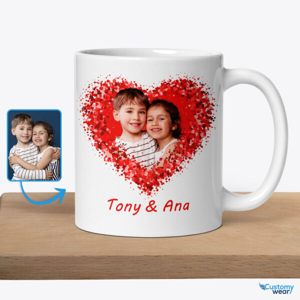 Create Magic: Custom Photo Mug for Kids – Capture Laughter Custom arts : Flower heart www.customywear.com