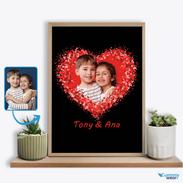 Kids’ Custom Photo Poster – Nature’s Heart Wall Art Custom arts : Flower heart www.customywear.com