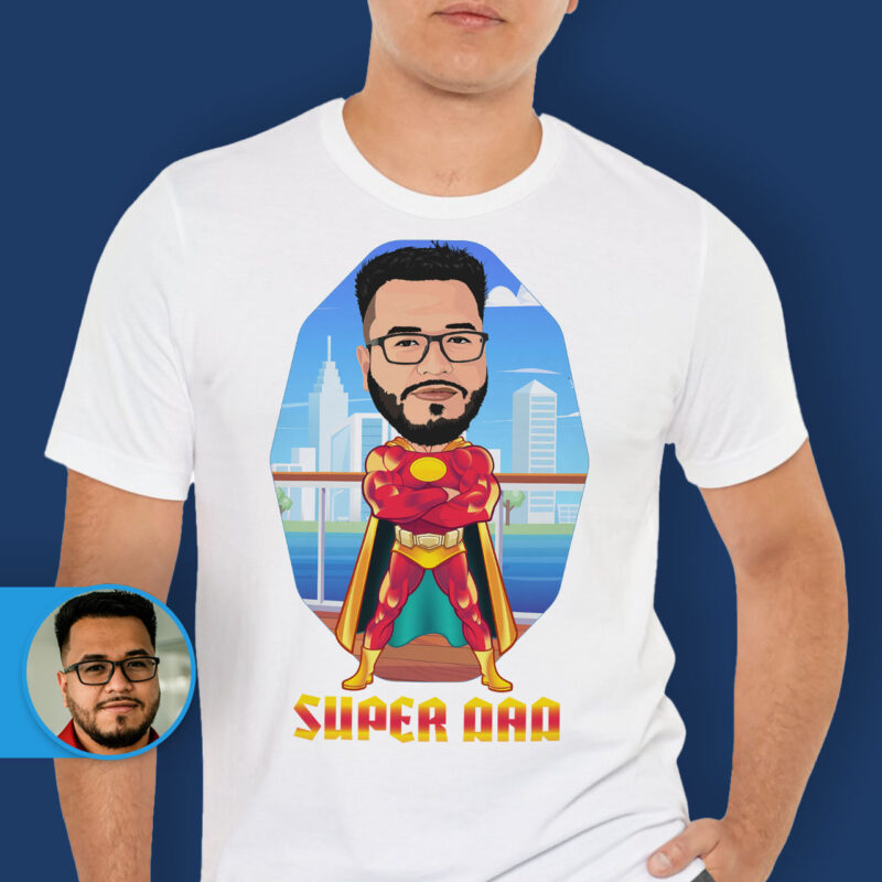 Father’s Day Superhero Shirt – Customized Tee for Dad Axtra – Superhero – men www.customywear.com