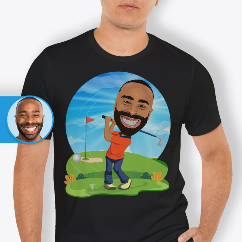 Fun Golf Shirts – Customized Hand-Drawn T-Shirts Axtra - ALL vector shirts - male www.customywear.com