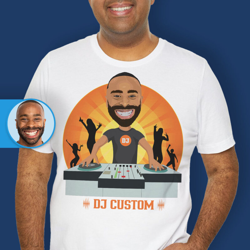 Custom DJ Shirts: Hand-Drawn Customized T-Shirts for DJs Axtra - Dj orange www.customywear.com