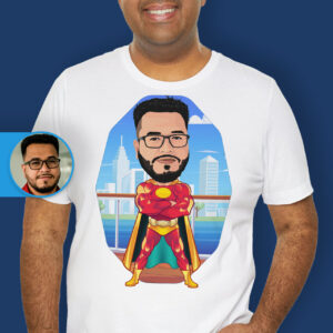 Mens Superman Tee : Hand-Drawn Custom Artwork Axtra – Superhero – men www.customywear.com