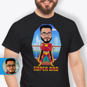 Custom Presents for Dad – Super tee Axtra – Superhero – men www.customywear.com