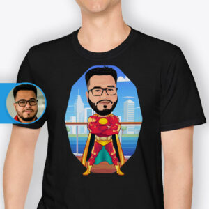 Shirt Superman – Personalized Photo T-Shirt Axtra – Superhero – men www.customywear.com