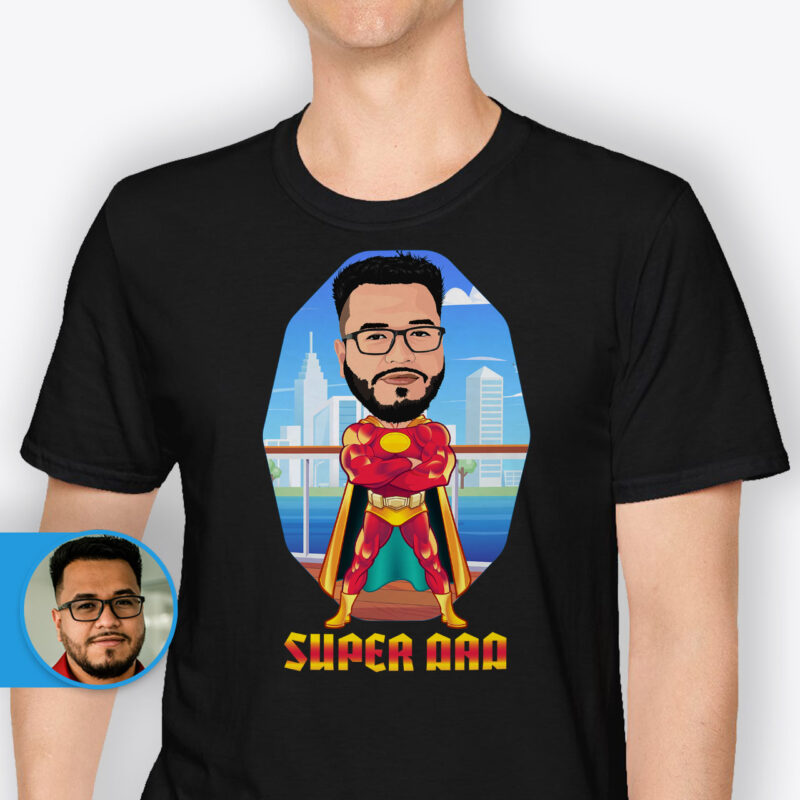 Personalized Dad Shirts – For Hero Dad Axtra – Superhero – men www.customywear.com