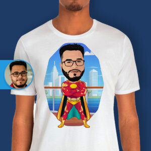 Ironman Shirt – Custom Hand Drawn T-Shirt Artwork Axtra – Superhero – men www.customywear.com