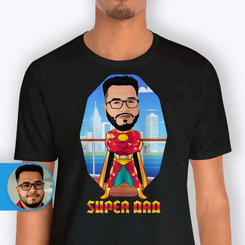 Custom Dad Shirts – Personalized Superhero Tee Axtra – Superhero – men www.customywear.com