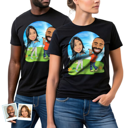 Couples Golf Shirt – Personalized Tees for Stylish Golfing Duos Custom Gifts - Golf Players www.customywear.com 2