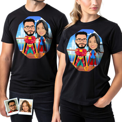 Superhero Couples Shirt – Personalized Matching Tees for Super Duos Custom Gifts - Original Superhero www.customywear.com