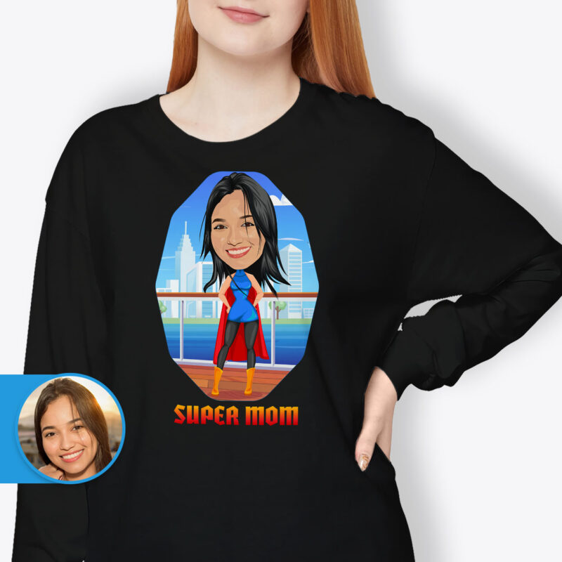 Custom Mother’s Day T Shirt Axtra – Superhero – women www.customywear.com