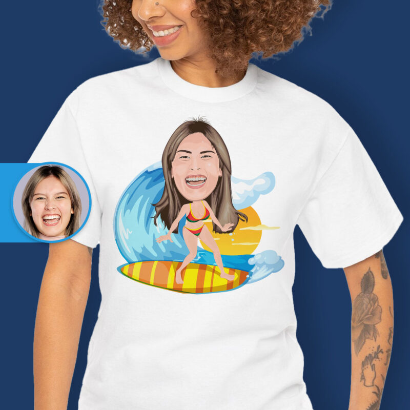 Ladies Surf Shirt – Personalized Wave-Riding Tees for Women Axtra - Surfing tees www.customywear.com