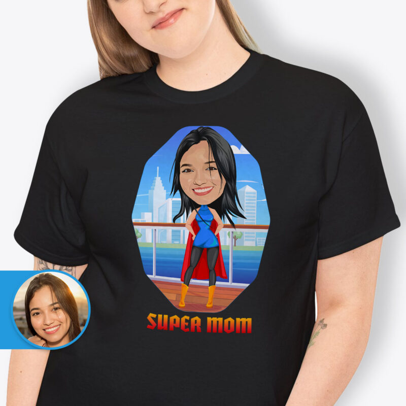 Shirts for Mothers – Personalized Axtra – Superhero – women www.customywear.com