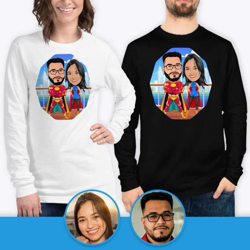 Superman Couple Shirts – Personalized Matching Tees Axtra – Superhero – men www.customywear.com