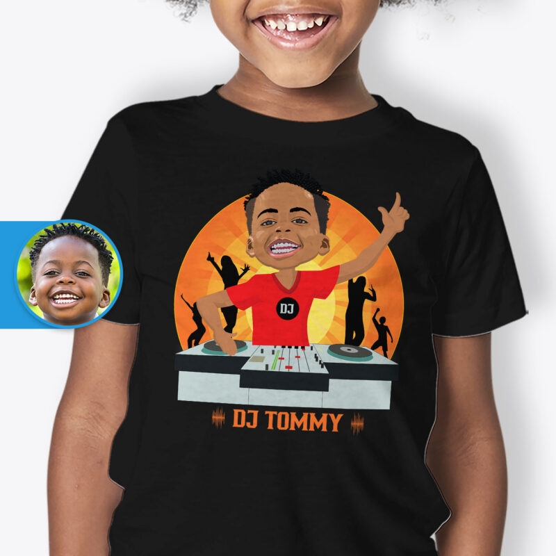 DJ Shirt for Kids: Custom T-Shirts Tailored for Young DJs Axtra - Dj orange www.customywear.com