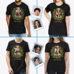 Custom Father Christmas T-Shirt for Family – Perfect Christmas T Shirt for Family Gatherings Axtra – Ai Santa Claus Floral tree www.customywear.com 4