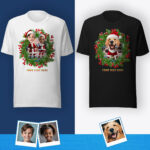 Custom Father Christmas T-Shirt for Family – Perfect Christmas T Shirt for Family Gatherings Axtra – Ai Santa Claus Floral tree www.customywear.com 10